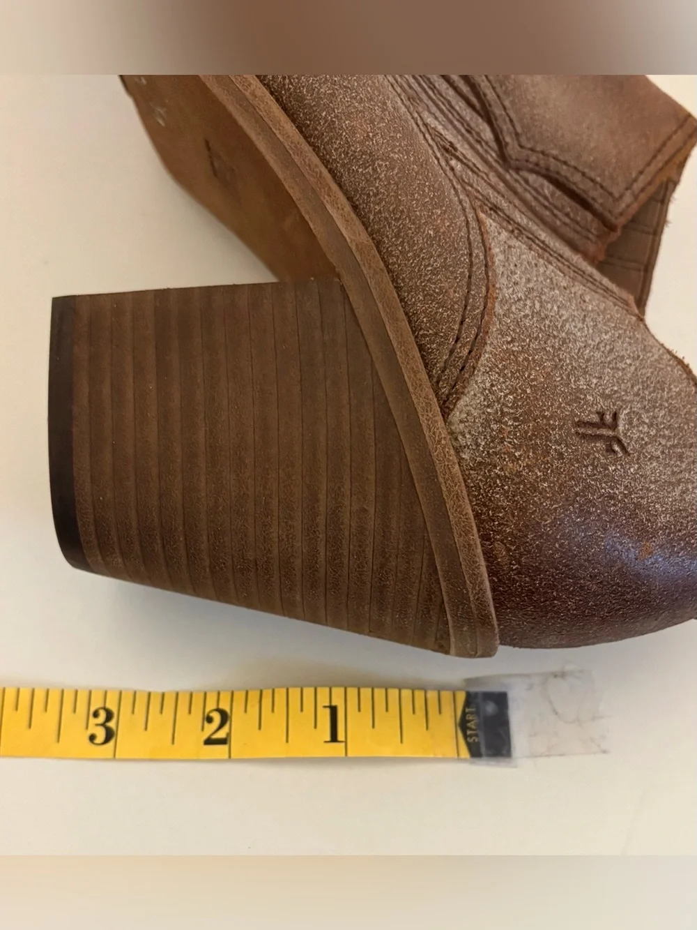 FRYE, Brown Western-Style Women's Heeled Ankle Booties